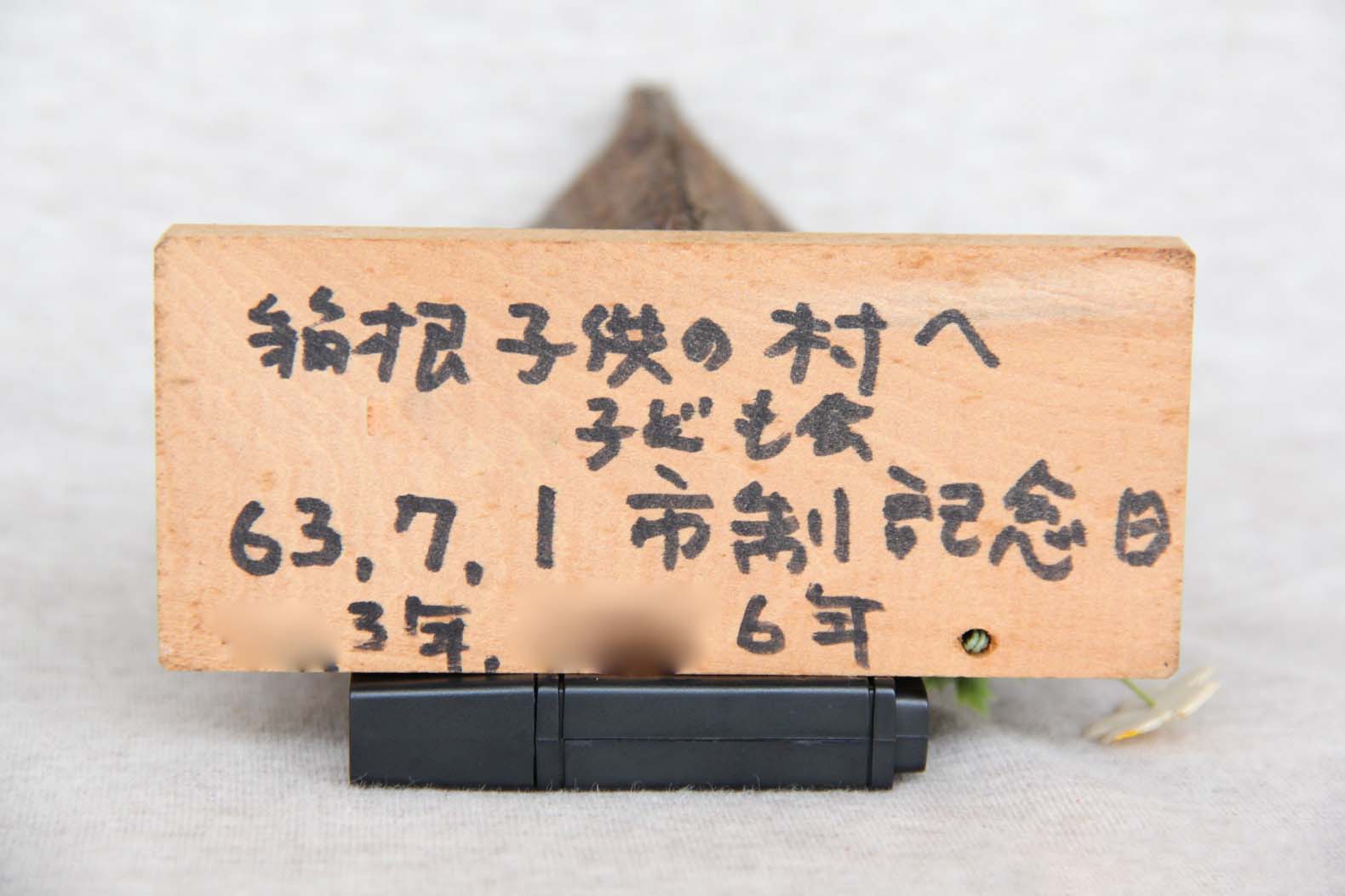 ミニこけし人形の裏側