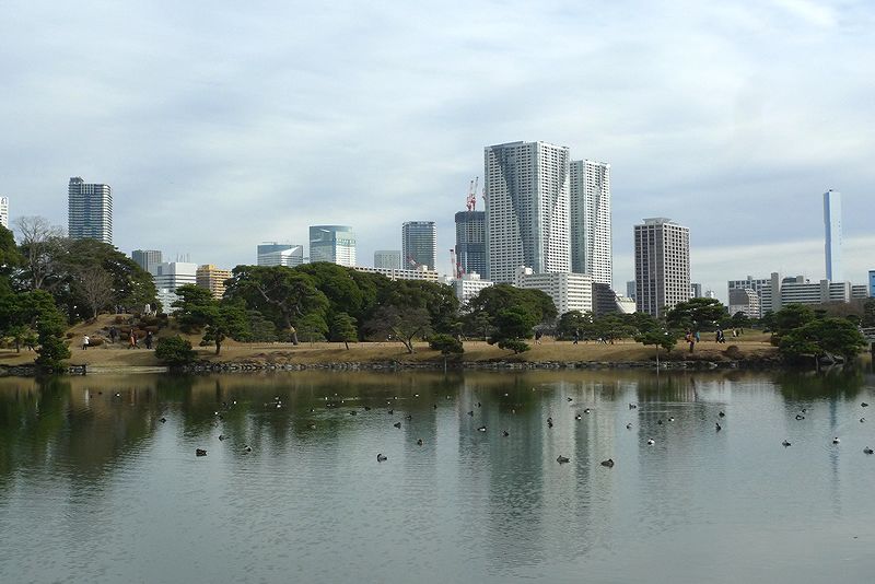 浜離宮から見る湾岸