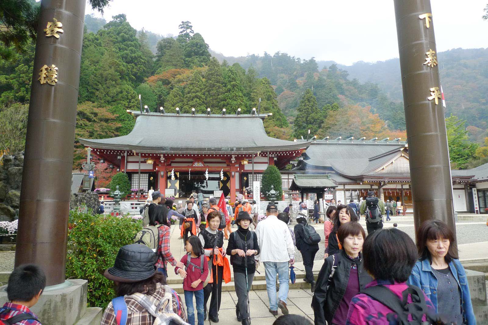 大山阿夫利神社下社の本堂前の鳥居