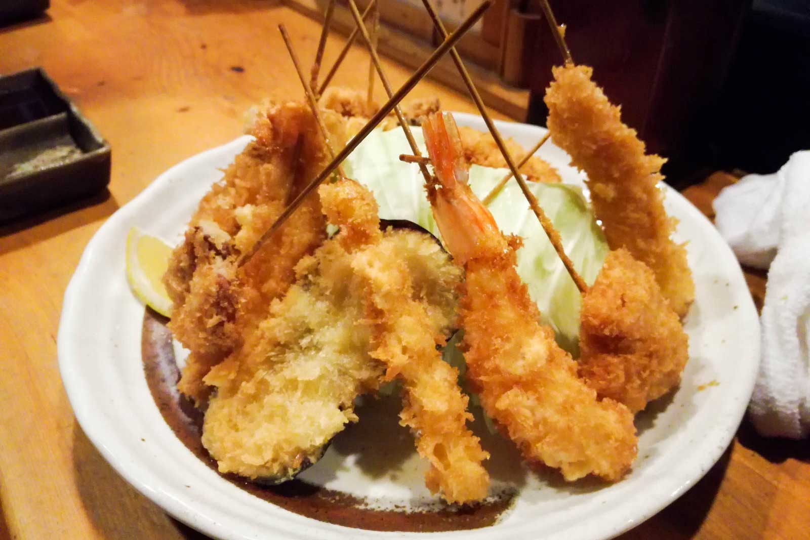 「とり・豚・うび・うずら・銀杏・アスパラ・椎茸・いか」セット